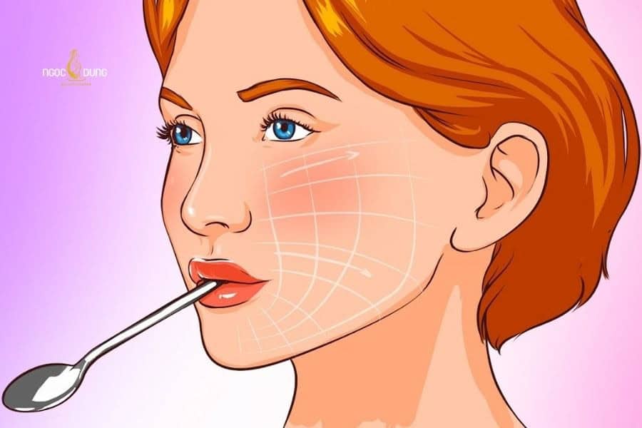 Hãy tập cơ mặt thường xuyên để chống chảy xệ gò má​