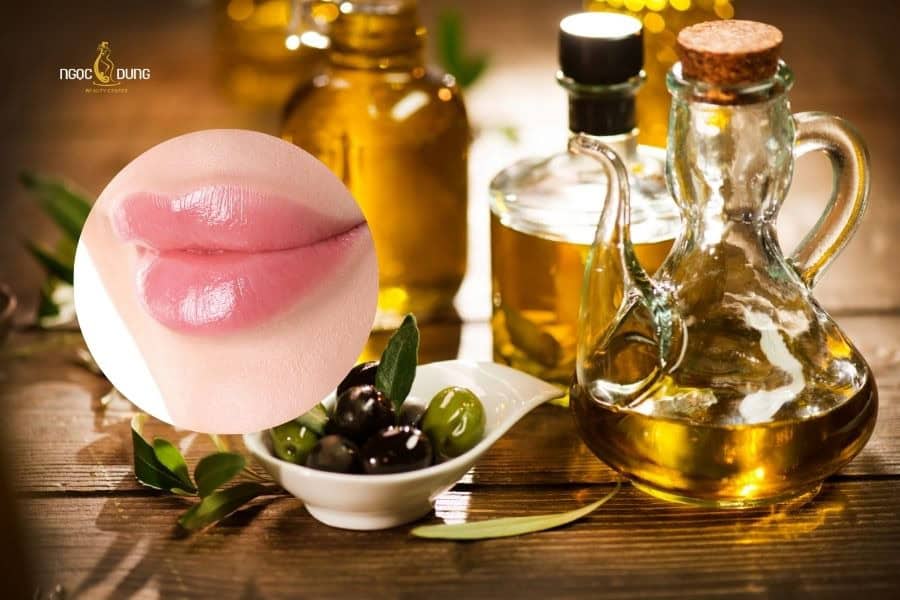 Dầu oliu cũng thường được dùng cho cách dưỡng môi căng bóng tại nhà