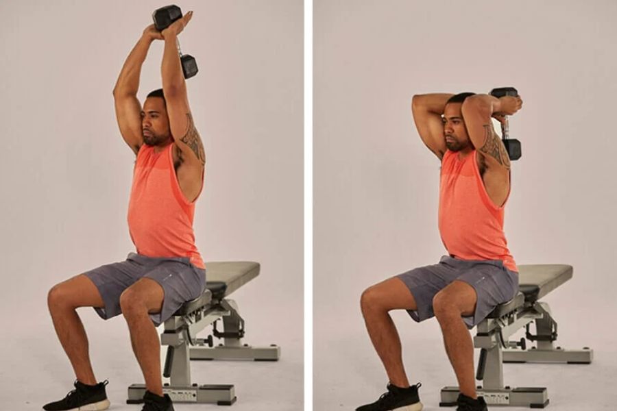 Triceps press là một bài tập hỗ trợ làm thon gọn bắp tay hiệu quả