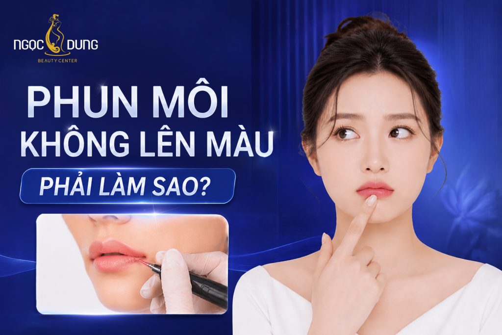 Phun môi không lên màu phải làm sao