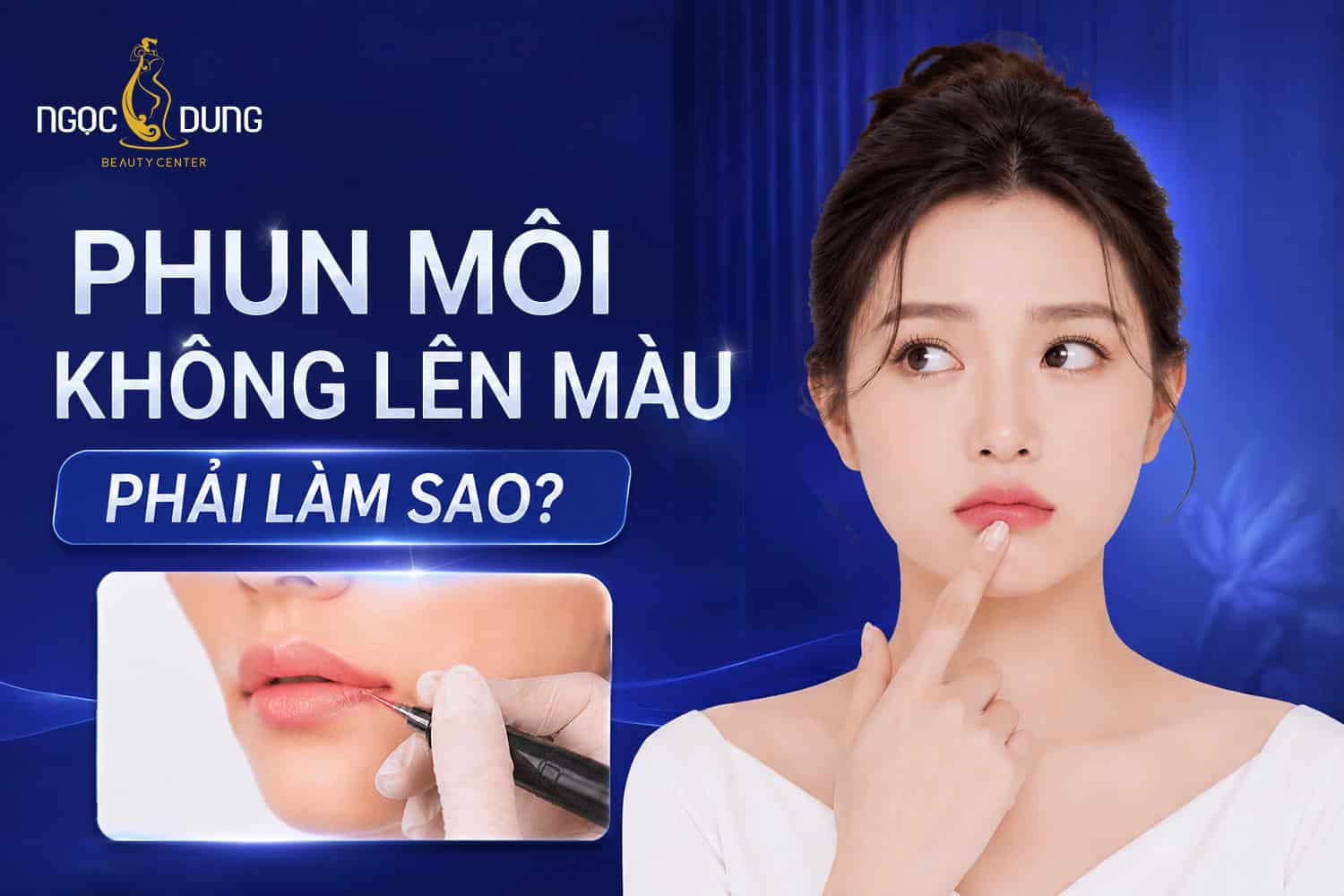 Phun môi không lên màu phải làm sao