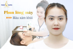 Phun chân mày màu xám khói