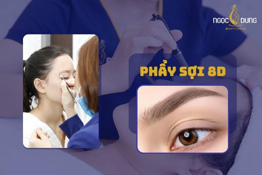 Phun phẩy sợi lông mày 8D Hàn Quốc tại TMV Ngọc Dung