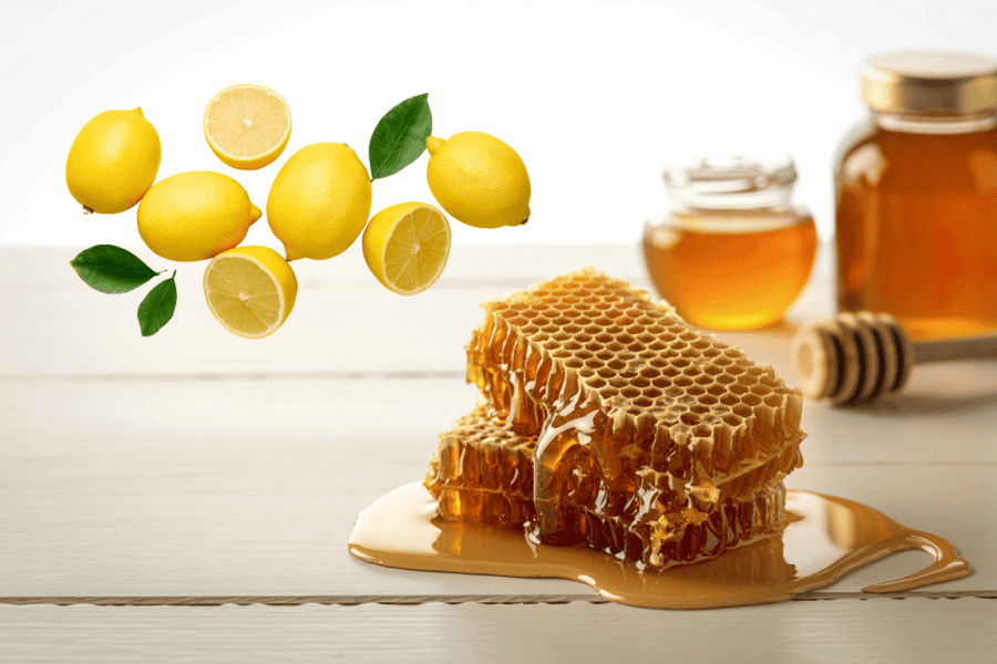  Chanh và mật ong giúp làm sáng da và ức chế melanin