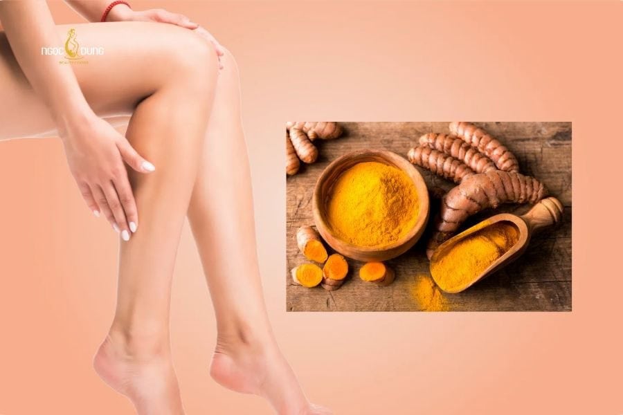 Bạn có thể thử cách triệt lông chân tại nhà với bột nghệ tươi