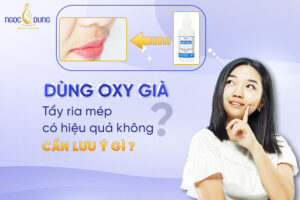 dùng oxy già tẩy ria mép