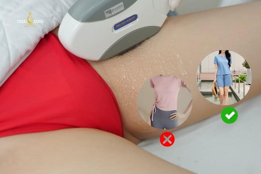 Nên mặc quần áo rộng rãi sau khi triệt lông tạo hình vùng bikini