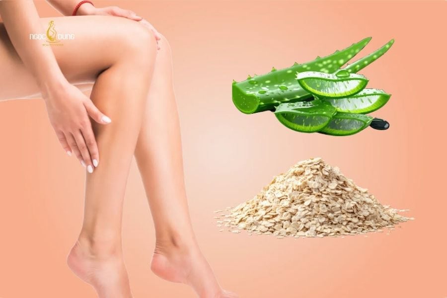 Nha đam hoặc yến mạch được đánh giá là có khả năng hỗ trợ phục hồi da sau triệt lông
