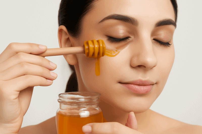 Nhiều chị em chọn trị thâm quầng mắt bằng mật ong 