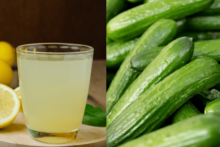 Nước cốt chanh và dưa leo giúp làm sáng da và mang lại cảm giác dễ chịu tức thì