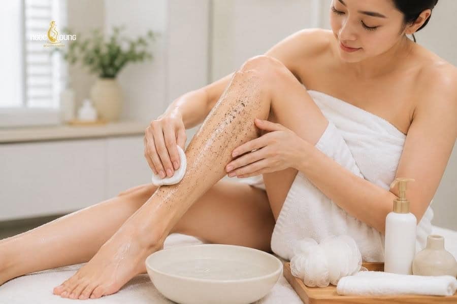 Triệt lông bằng mỡ trăn có thực sự hiệu quả dài lâu 14 Cần rửa sạch mỡ trăn sau khi đợi đủ thời gian như hướng dẫn