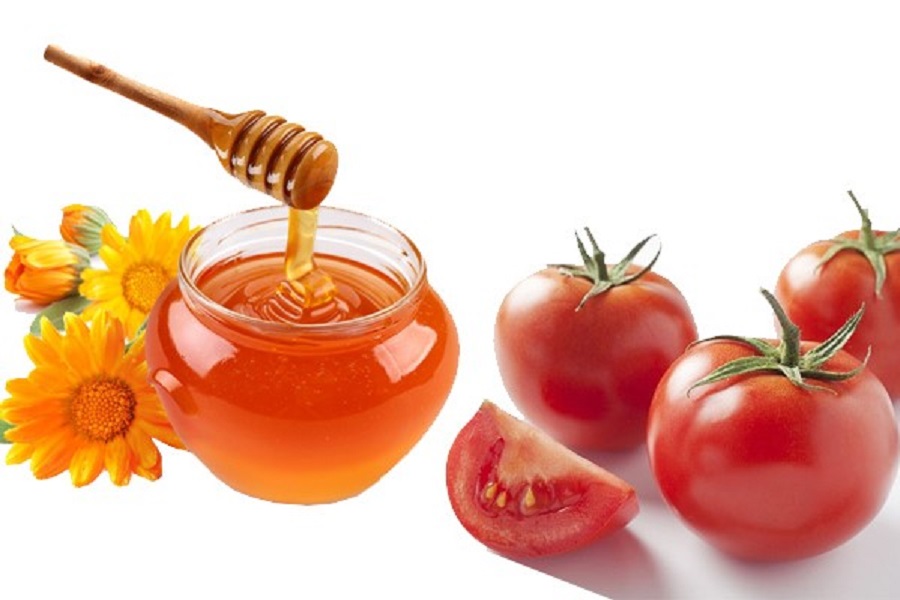 Tẩy lông bụng bằng cà chua và mật ong