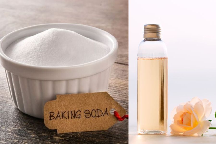 Trị thâm nách bằng baking soda và nước hoa hồng