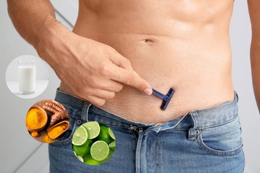 Hỗn hợp nghệ sữa tươi và nước cốt chanh là công thức triệt lông vùng kín nam phổ biến
