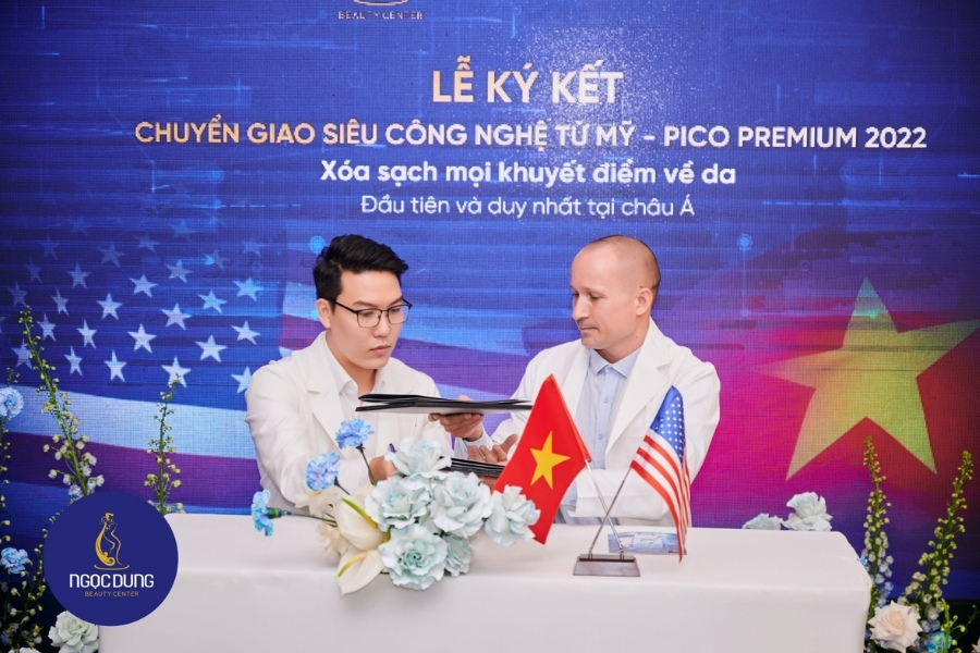 Hệ thống Thẩm mỹ viện Ngọc Dung và tập đoàn LaserOptek đã ký kết chuyển giao công nghệ Pico Premium 2022 từ Mỹ 