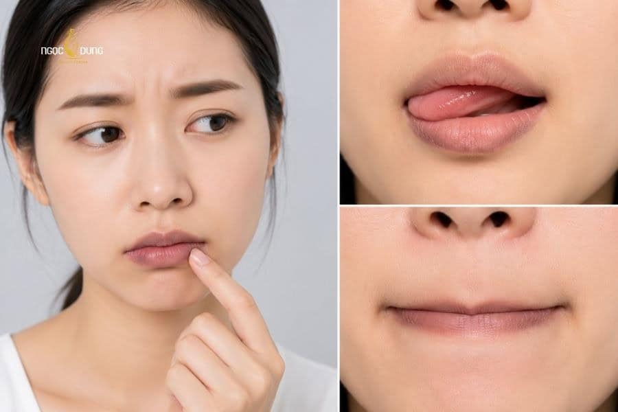 Tại sao môi thâm? Nguyên nhân, dấu hiệu và khắc phục 4 Bị thâm môi do liếm và bặm môi thường xuyên
