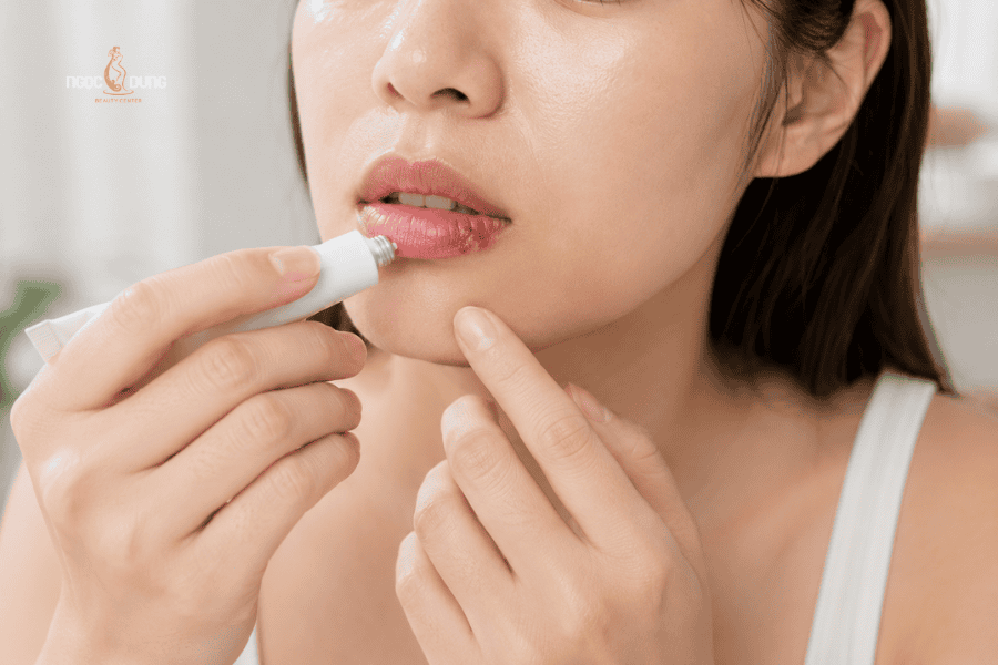 Có thể bôi Acyclovir cho môi bị nổi mụn nước