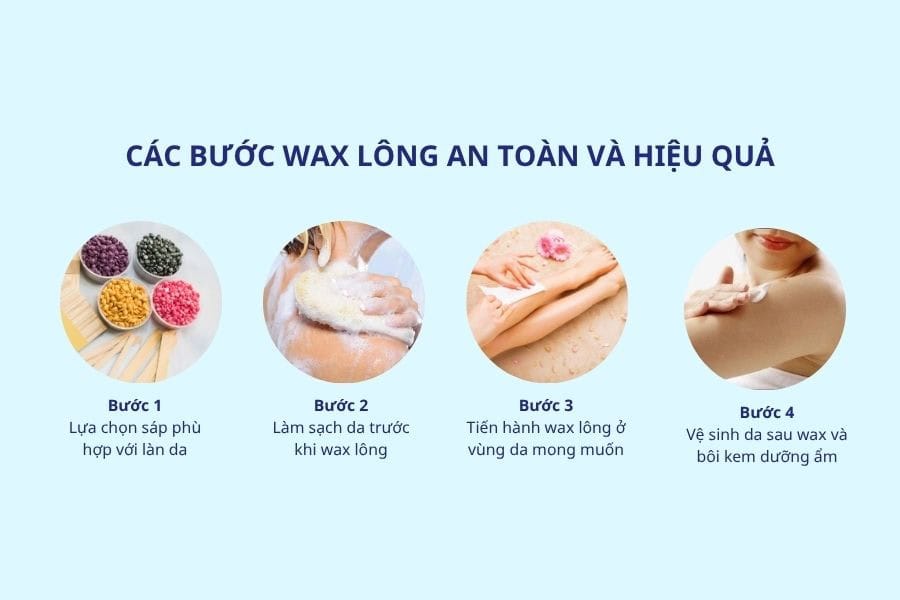 Quy trình wax lông an toàn, giảm kích ứng