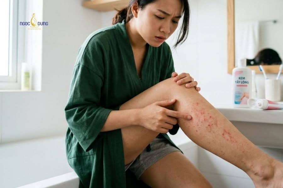 Nên wax lông hay tẩy lông? So sánh ưu và nhược điểm 5 Dùng kem tẩy lông thường xuyên dễ gây rát và nổi mẫn ở da