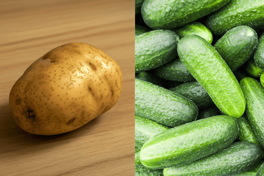 Khoai tây và dưa leo giúp làm dịu và đều màu da 