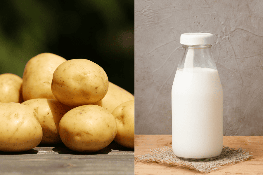 7 cách chữa mắt thâm quầng bằng khoai tây tại nhà an toàn 8 Khoai tây và sữa tươi giúp làm dịu và mềm vùng da mắt