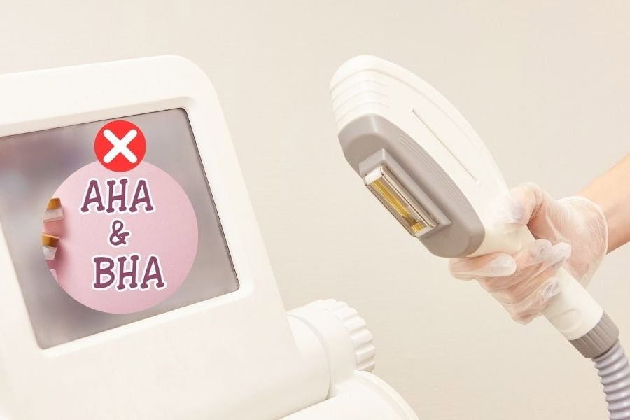 Sau khi triệt lông nên kiêng gì để đạt hiệu quả tối đa? 6 Không nên dùng các hoạt chất tẩy tế bào chết hóa học trước triệt lông