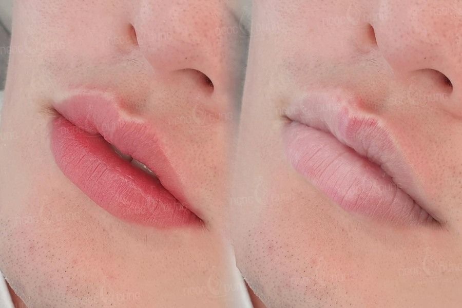 Phun xăm màu hồng cam nhẹ được nhiều người lựa chọn 