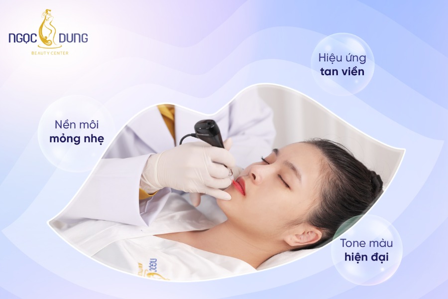 Những hiệu quả khách hàng nhận được sau khi phun môi phủ bóng pha lê tại Ngọc Dung Beauty Center