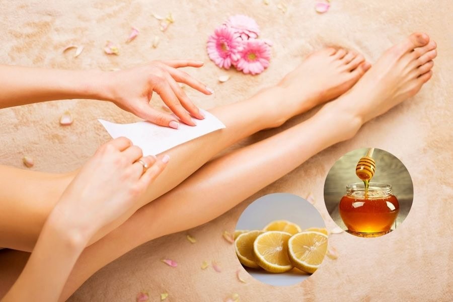Cách tẩy lông bằng mật ong​ và chanh được bổ sung thêm vitamin hỗ trợ làm sáng da