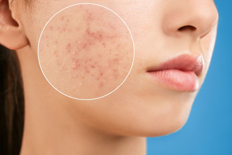 Vết thâm sau mụn hình thành là do quá trình bị tổn thương và viêm nhiễm gây ra Vết thâm sau mụn hình thành là do quá trình bị tổn thương và viêm nhiễm gây ra