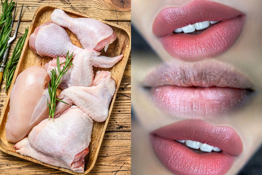 xăm môi có được ăn thịt gà không