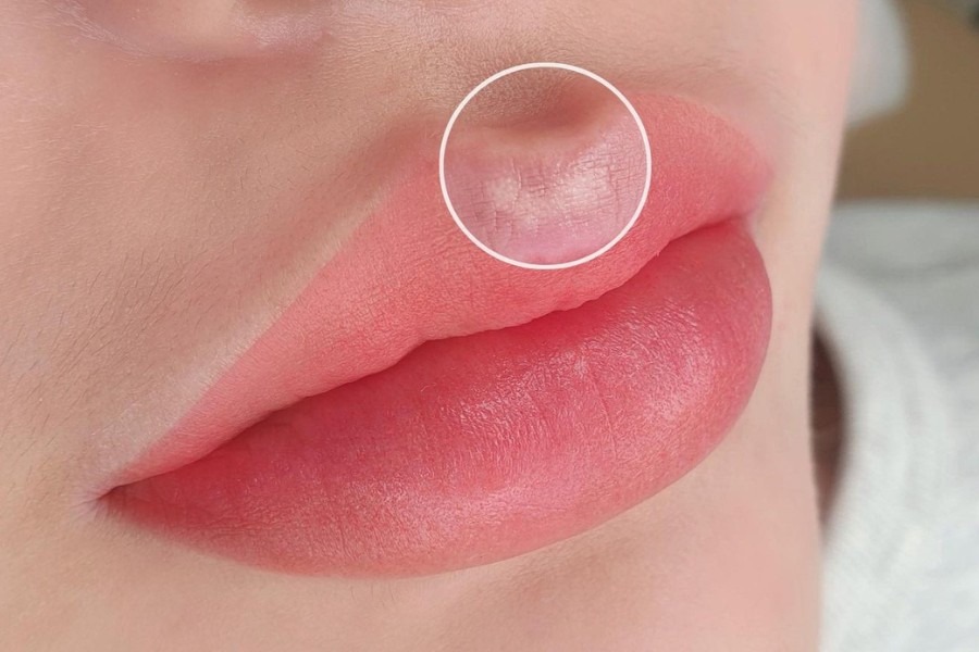 Đôi môi hồng hào căng mọng sau khi khử thâm bằng Laser