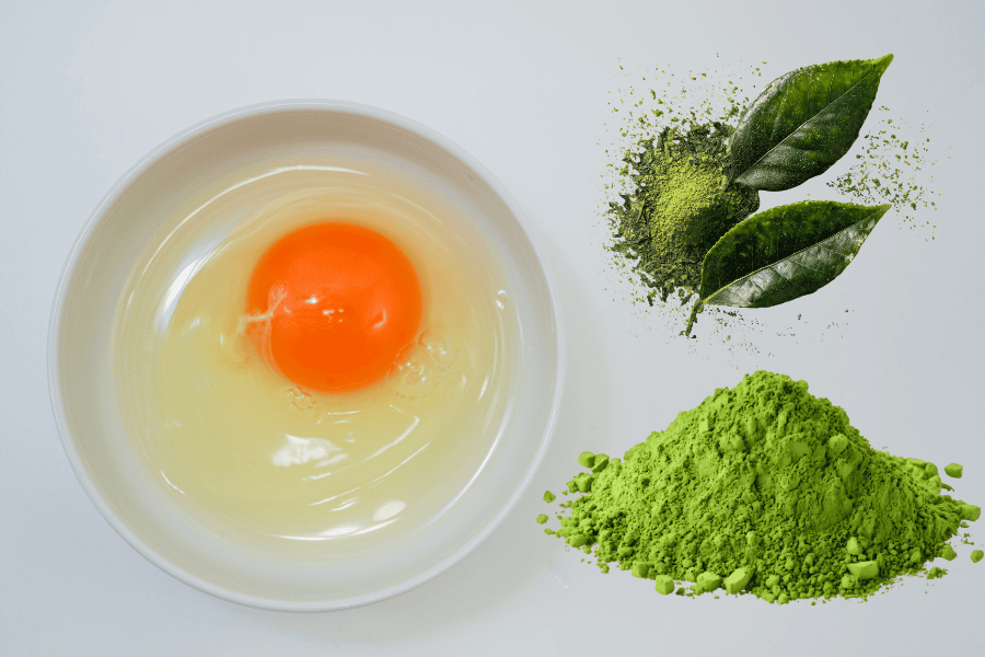 Lòng trắng trứng và trà xanh giúp se khít và giảm tiết bã nhờn 