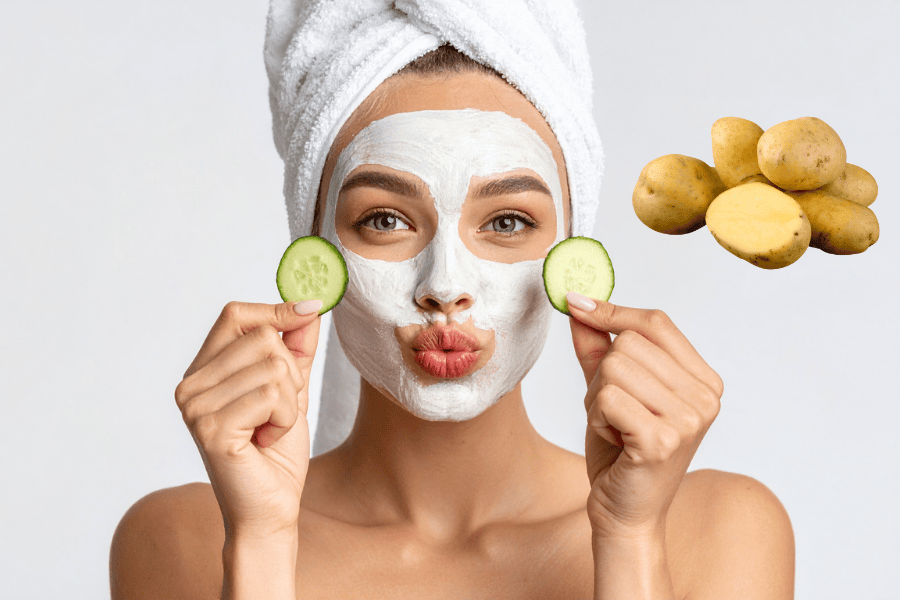 Mặt nạ dưa chuột và khoai tây giúp cấp ẩm và xóa nếp nhăn hiệu quả