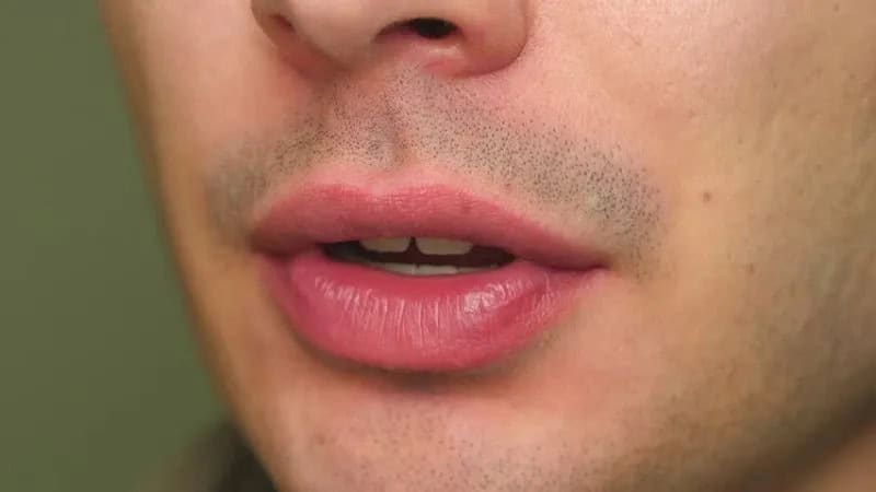 Phun môi collagen
