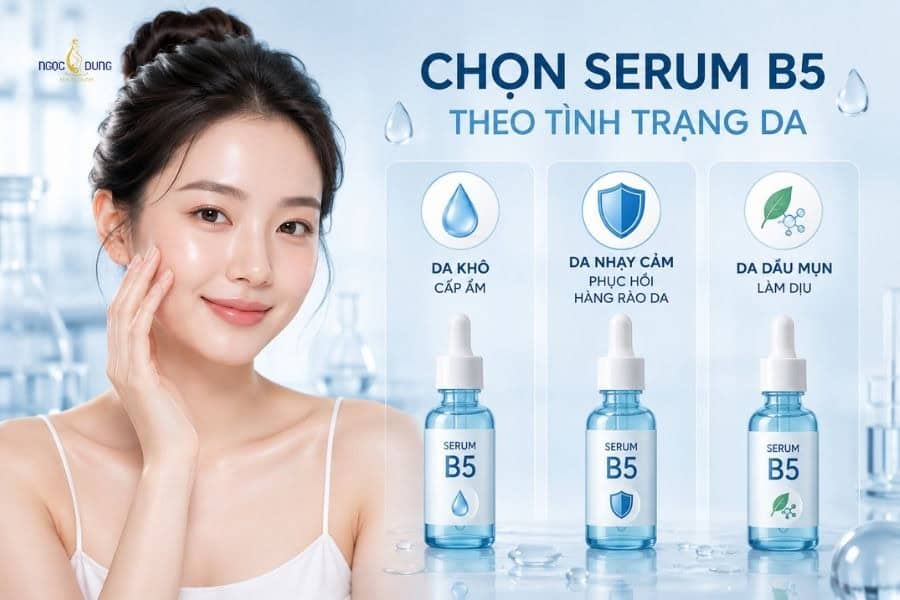 Tác dụng của Vitamin B5 với da mặt và giải pháp phục hồi 8 Cần dựa theo tình trạng da để chọn serum B5 phù hợp