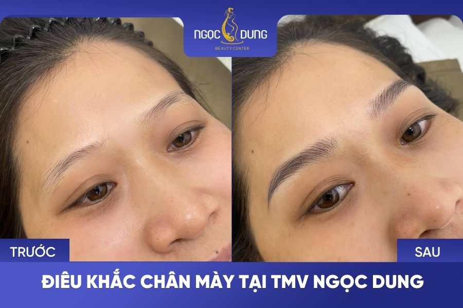 Điêu khắc chân mày tại TMV Ngọc Dung