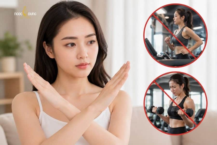 Cần hạn chế vận động mạnh khi vừa mới phun mày xong