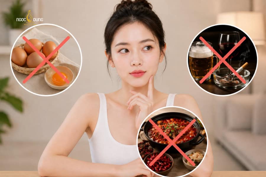 Sau phun mày còn kiêng ăn các thực phẩm làm da chậm lành thương