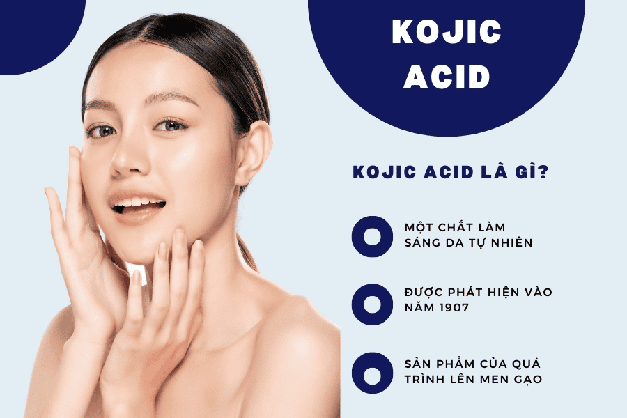  Kojic acid là một hợp chất tự nhiên có nguồn gốc từ các loại nấm, chủ yếu là các chủng Aspergillus oryzae