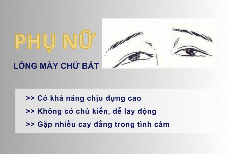 Phụ nữ có lông mày chữ bát thường dễ bị lay động bởi lời nói của người khác