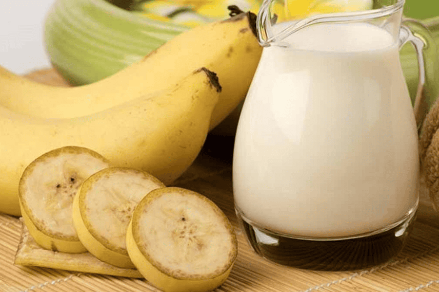 Mặt nạ chuối sữa tươi giúp da mịn màng, sáng khỏe