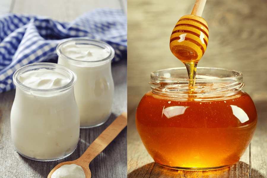 Mật ong và sữa chua không đường giúp dưỡng ẩm và tẩy tế bào chết trên da