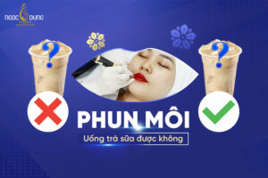 Phun môi uống trà sữa được không? Lỡ uống phải làm sao?
