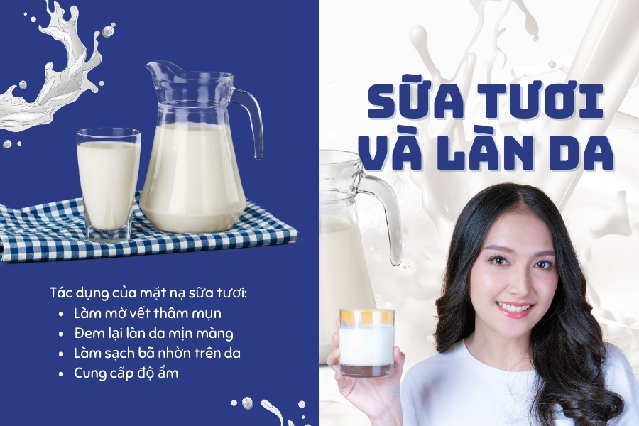 Sữa tươi không đường là một trong các phương pháp làm đẹp được ưa chuộng nhất hiện nay