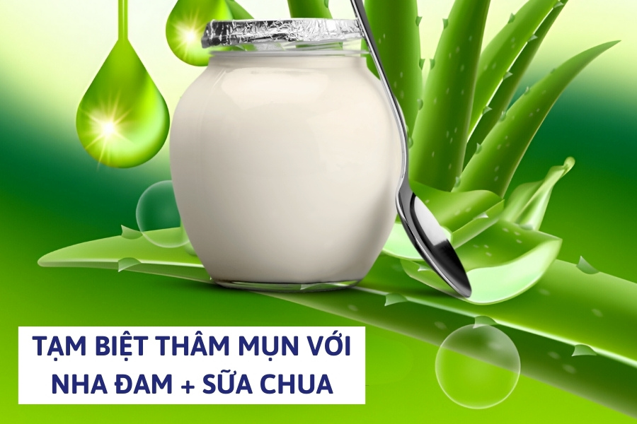 Giảm thâm, lấy lại làn da sáng mịn với hỗn hợp nha đam và sữa chua