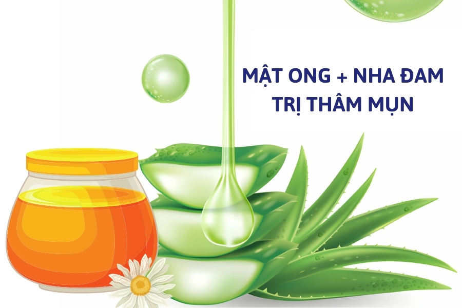 Tạm biệt thâm mụn nhanh chóng với nha đam và mật ong