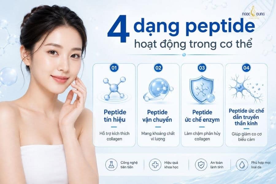 Có 4 dạng peptide hoạt động trong cơ thể