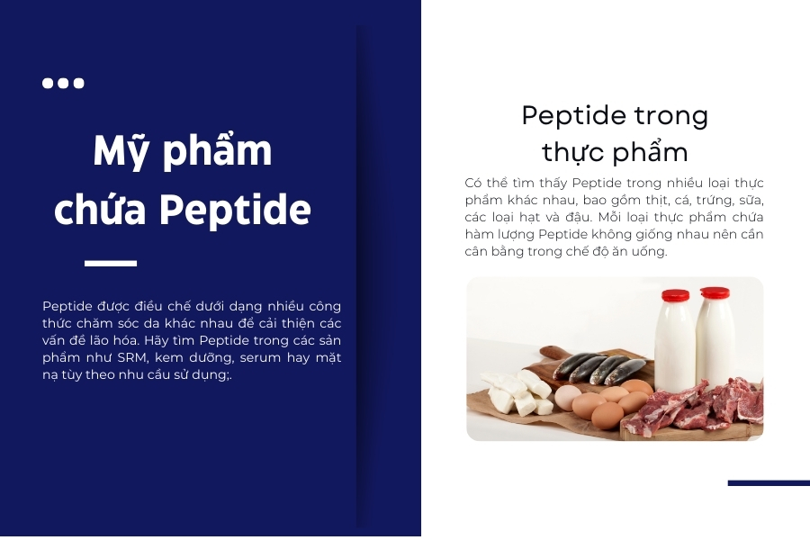 Có thể bổ sung Peptide bằng cách nào? Peptide có trong thực phẩm nào?