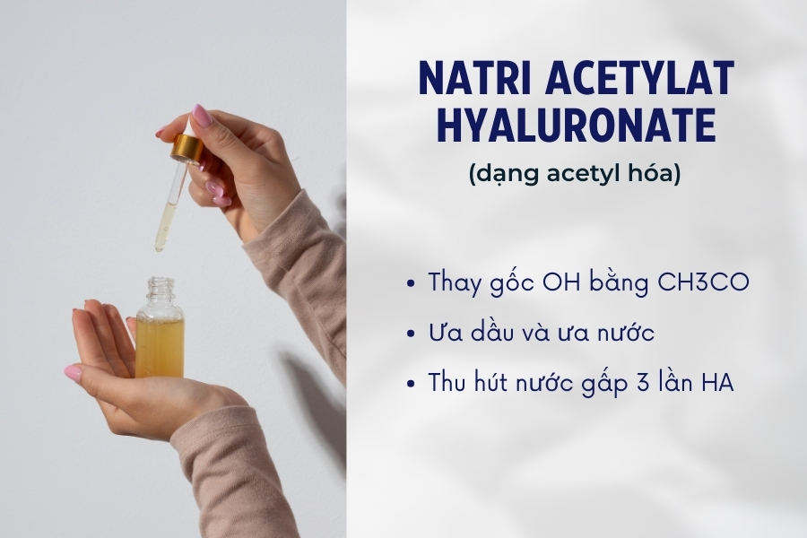 Natri Acetylat Hyaluronate (dạng acetyl hóa)